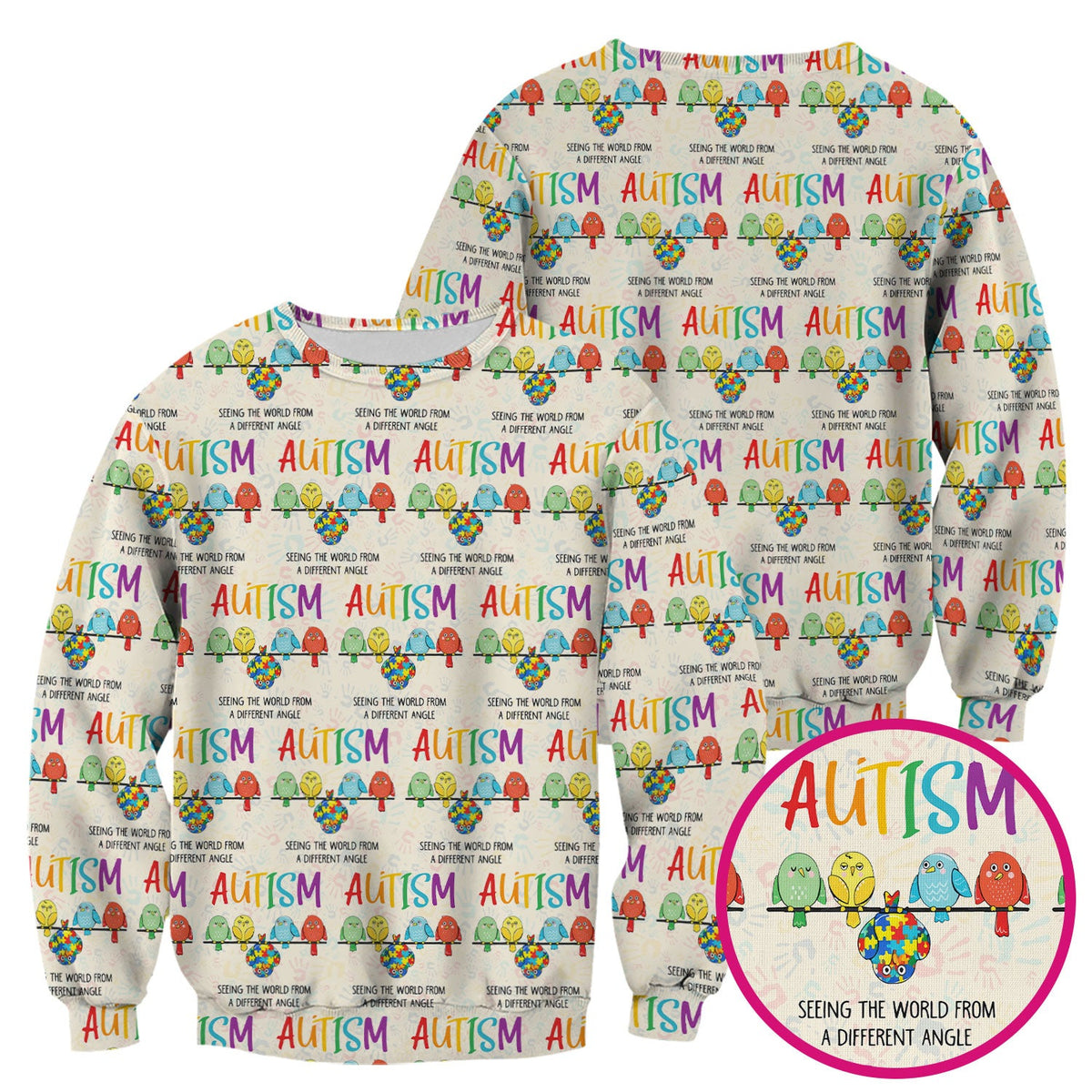 Autism Seeing The World From A Different Angle Nurse Scrub Top