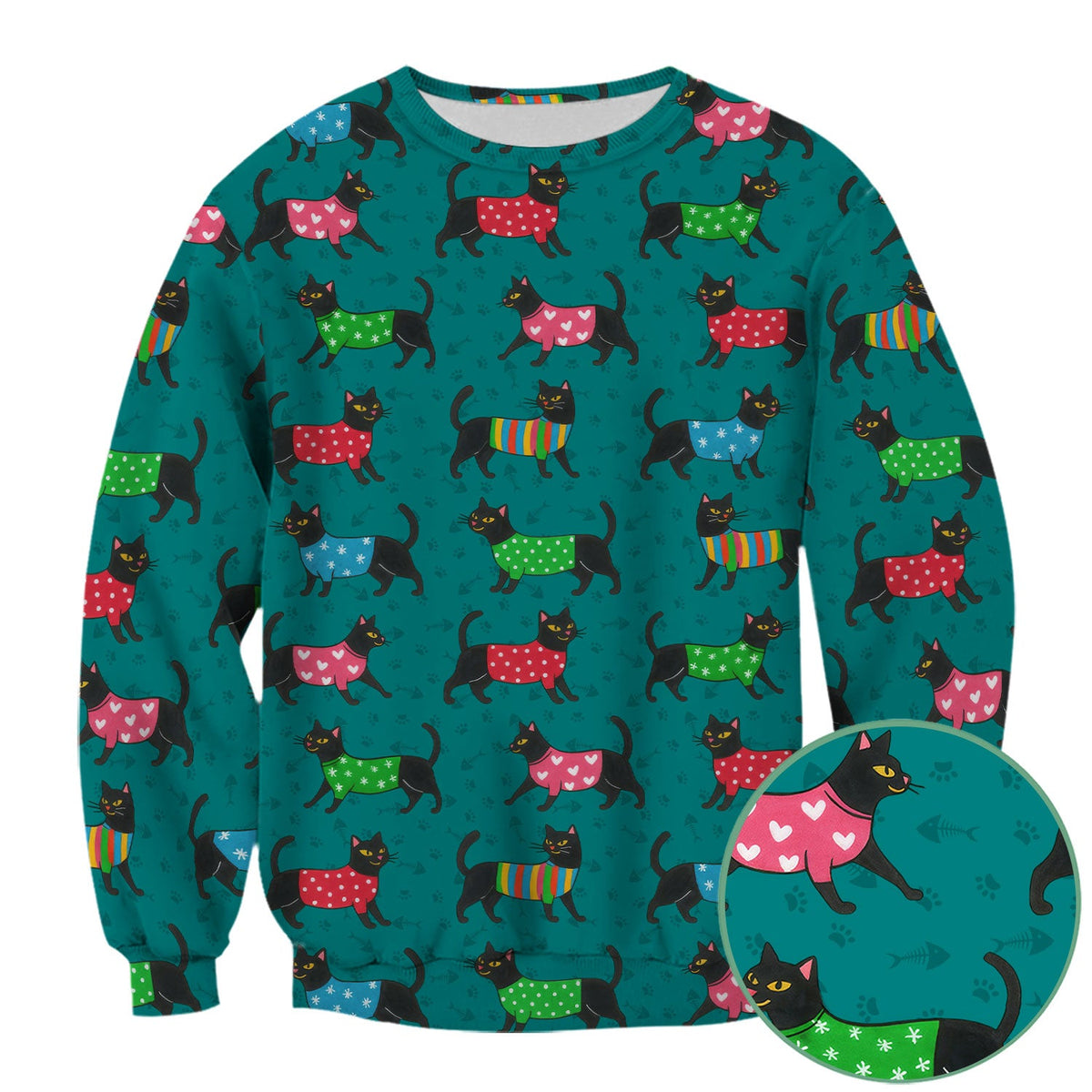 Black Kitty Nurse Scrub Top