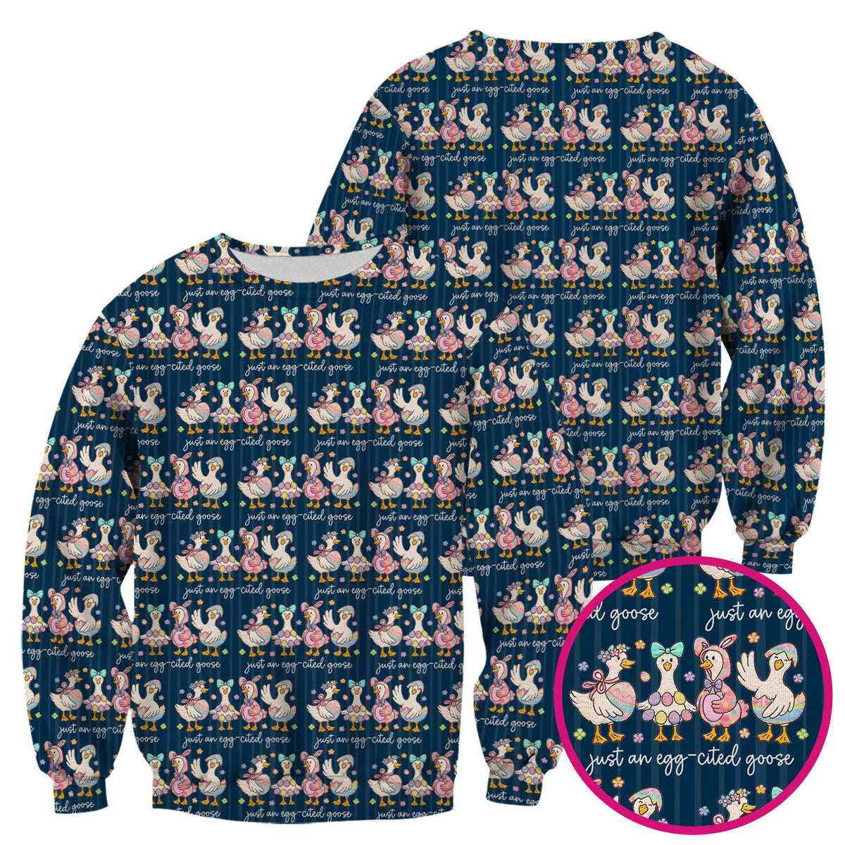 Easter Goose Egg Nurse Scrub Top