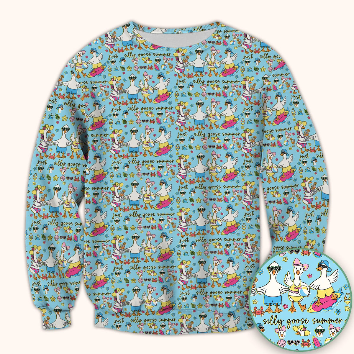 Silly Goose Summer Nurse Scrub Top