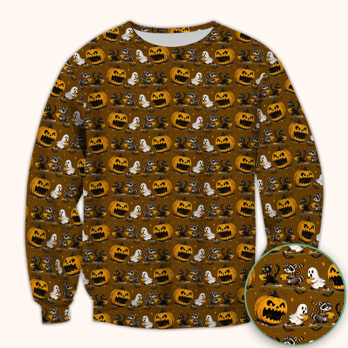 Spooky Woodland Critters Nurse Scrub Top