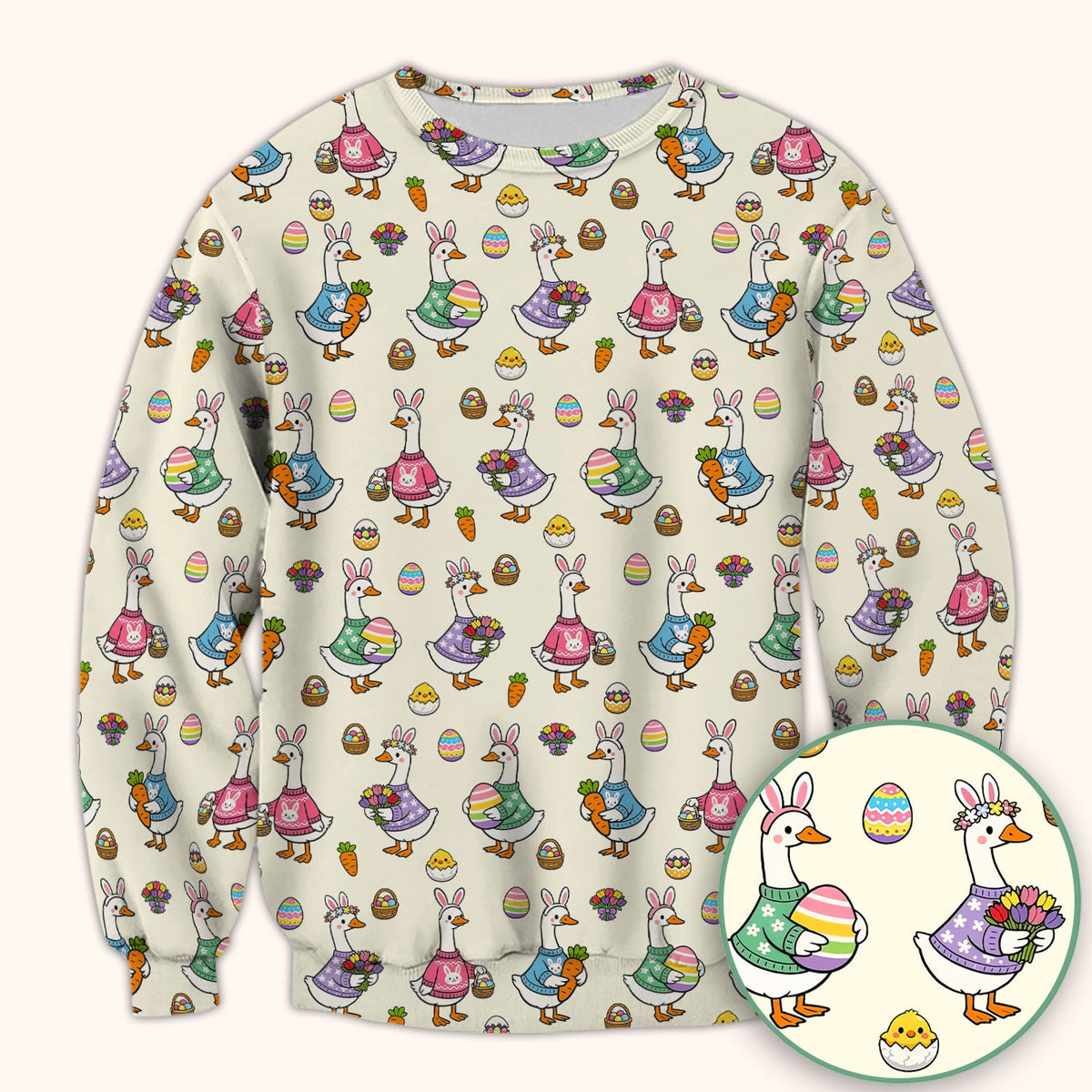 Easter Goose Nurse Scrub Top