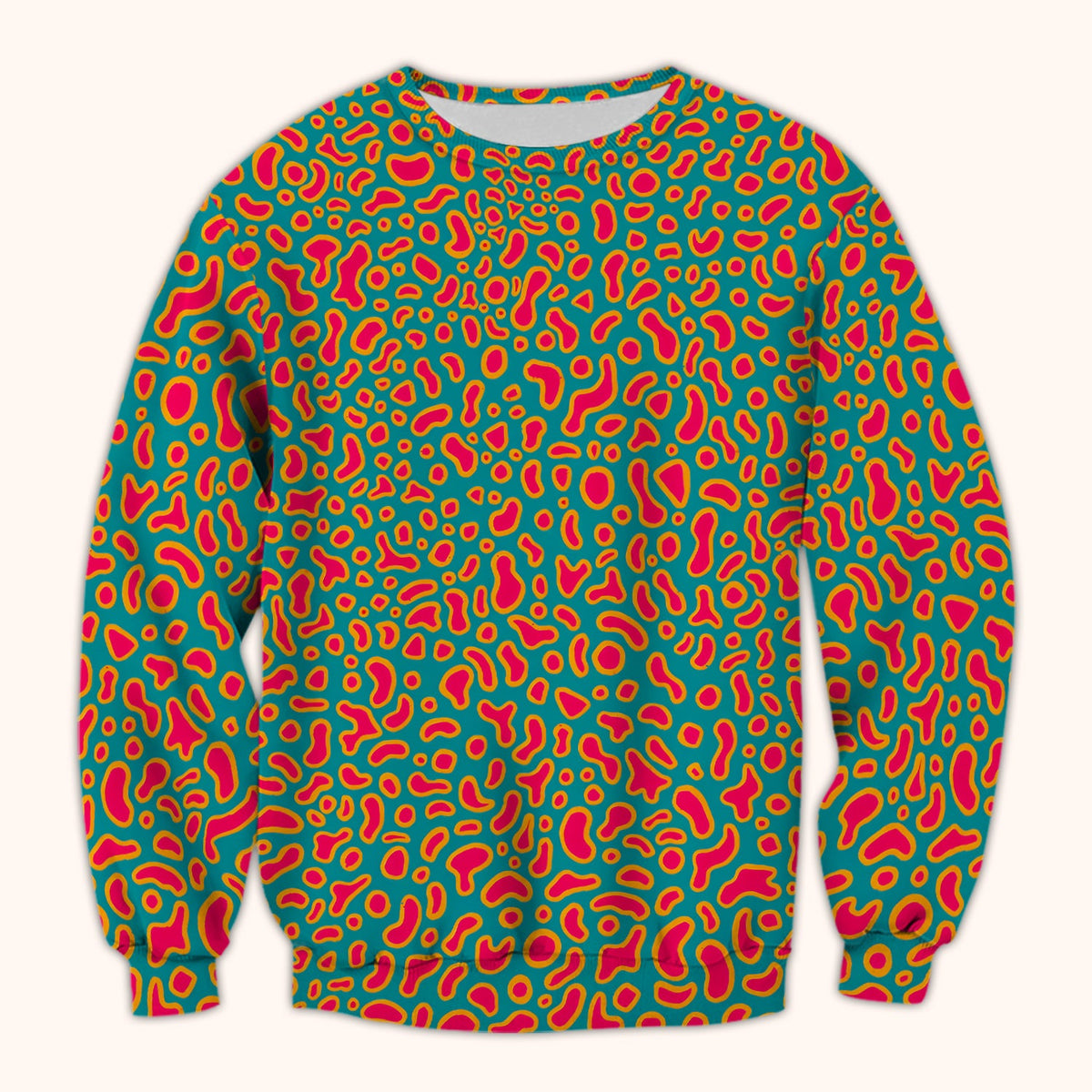 Colorful Abstract Leopard Nurse Scrub Top