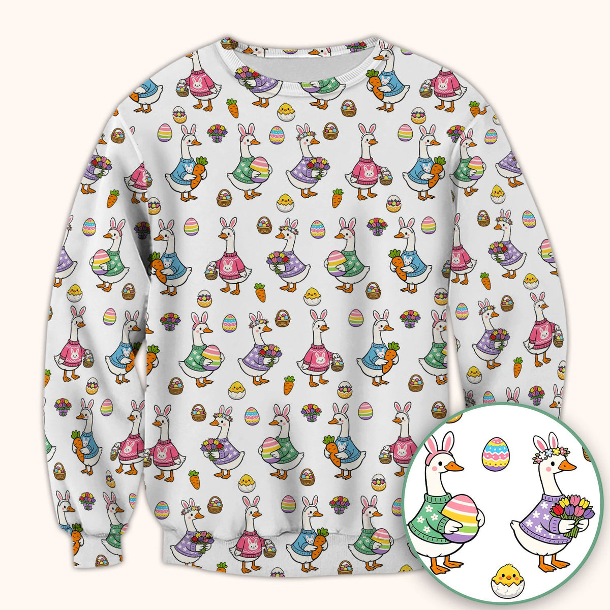 Easter Goose Nurse Scrub Top