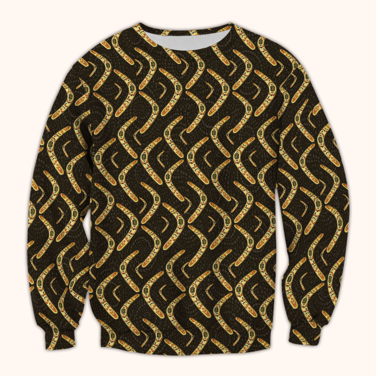 Aboriginal Boomerang Nurse Scrub Top