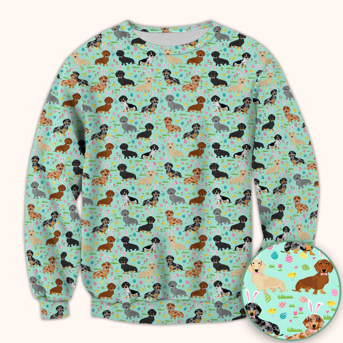 Dachshund Dog Nurse Scrub Top - Easter Gift