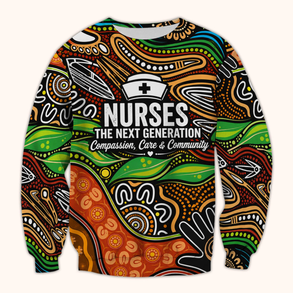 Dot Art Nurse Quote Scrub Top