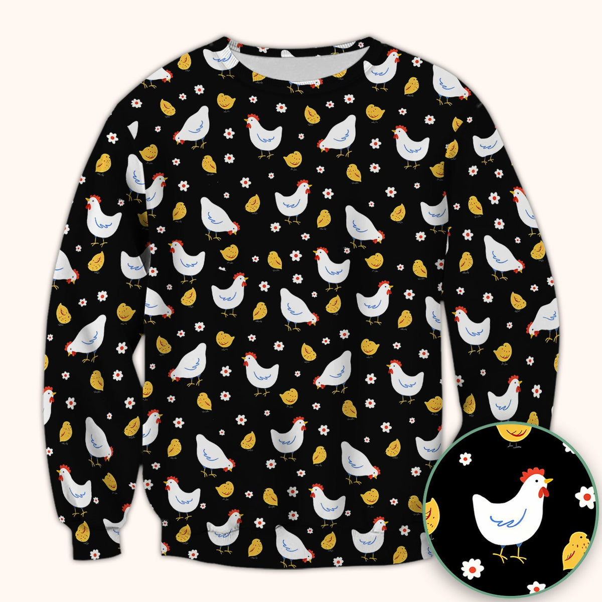Chicken And Cute Chicks Nurse Scrub Top