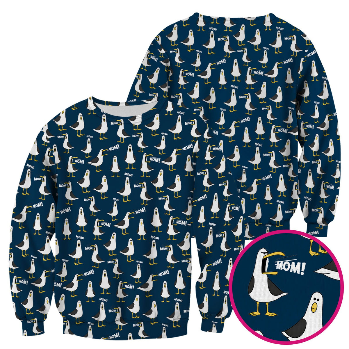 Seagull Mom Nurse Scrub Top