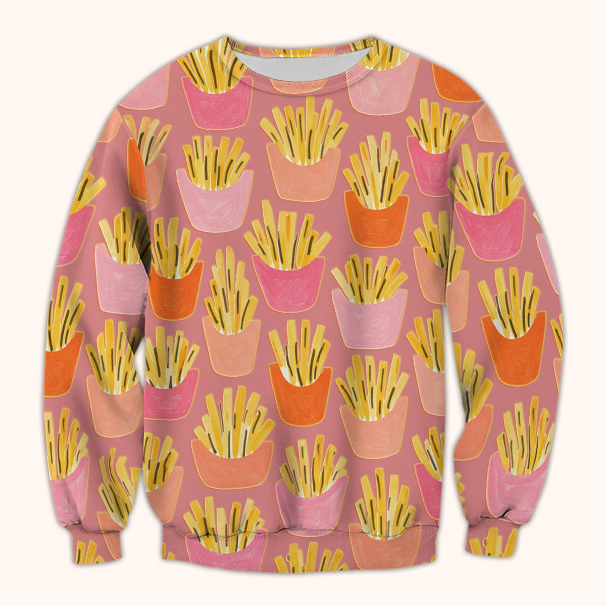 French Fries Nurse Scrub Top