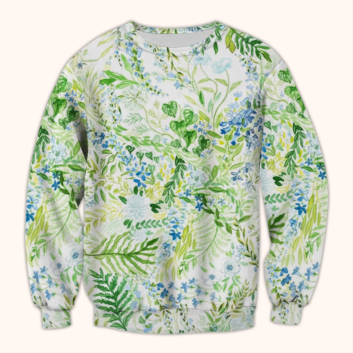 Green Botanical Floral Nurse Scrub Top