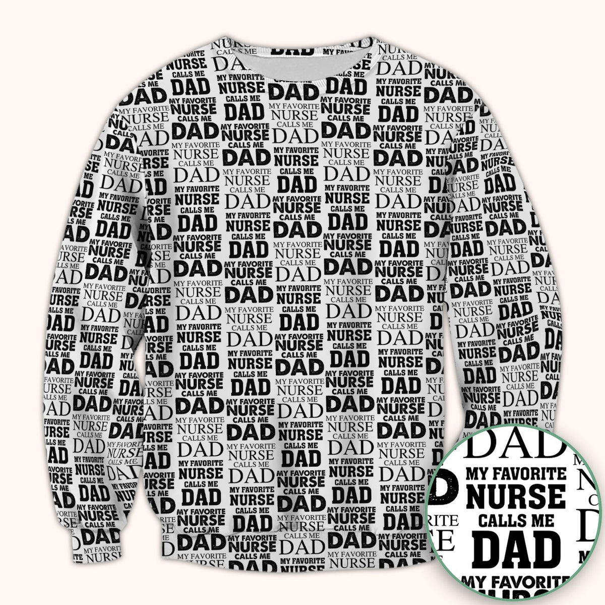 Favorite Nurse Calls Dad Scrub Top