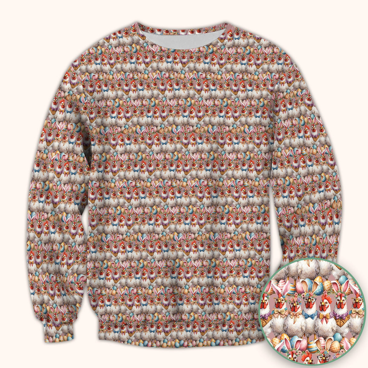 Bunny Chicken Nurse Scrub Top - Easter Gift