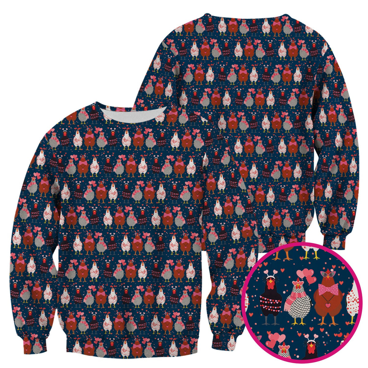 Funny Chicken Valentine Scrub Top, Chicken Pattern Scrub Shirt For Nursing, Valentine Gift For Nurse