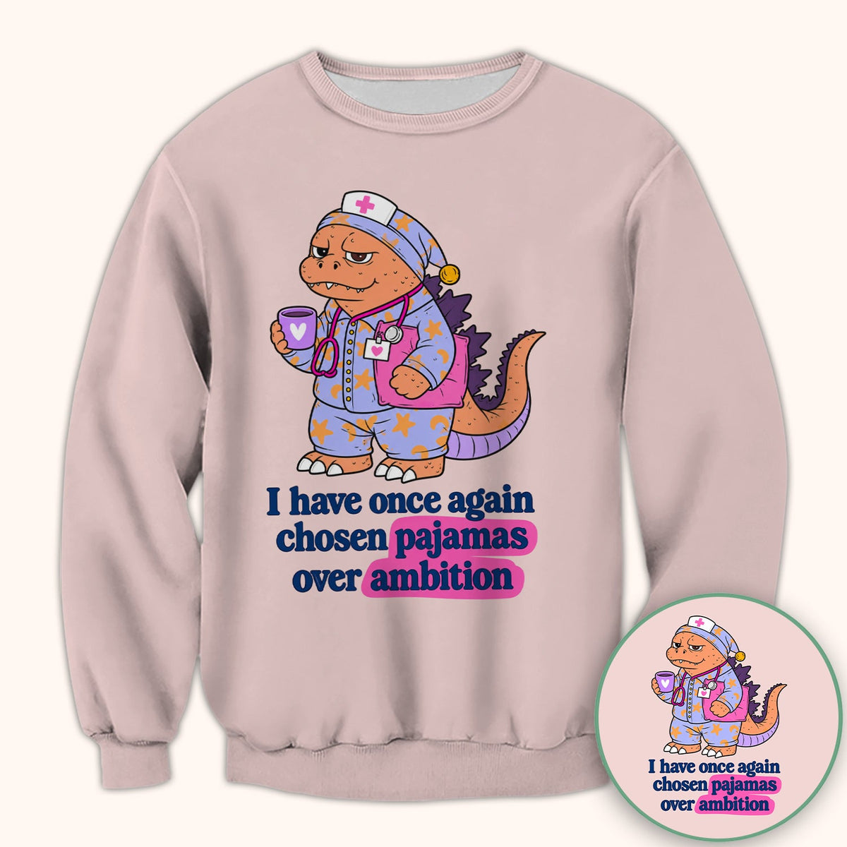 Pajamas Over Ambition Dinosaur Shirt