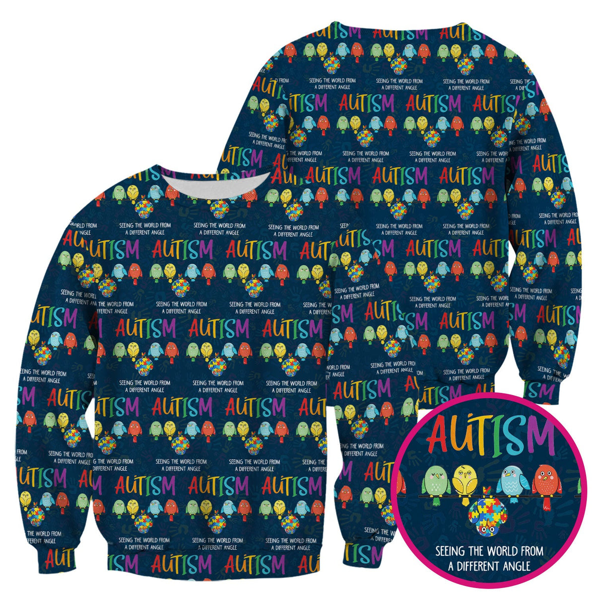 Autism Seeing The World From A Different Angle Nurse Scrub Top