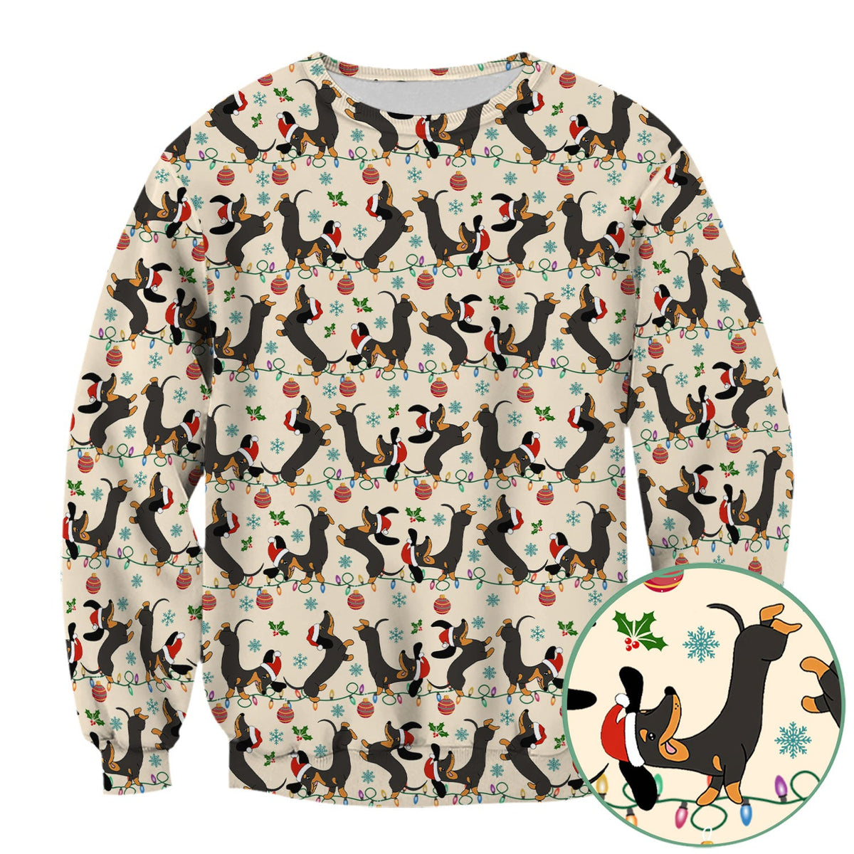 Christmas Dachshund Scrub Top - Cute Wiener Dog Holiday Nurse Shirt for Women - Festive Medical Uniform for RN CNA LPN
