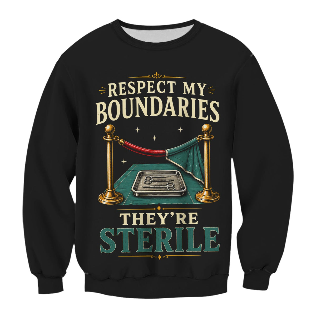 Respect My Sterile Boundaries Nurse Scrub Top