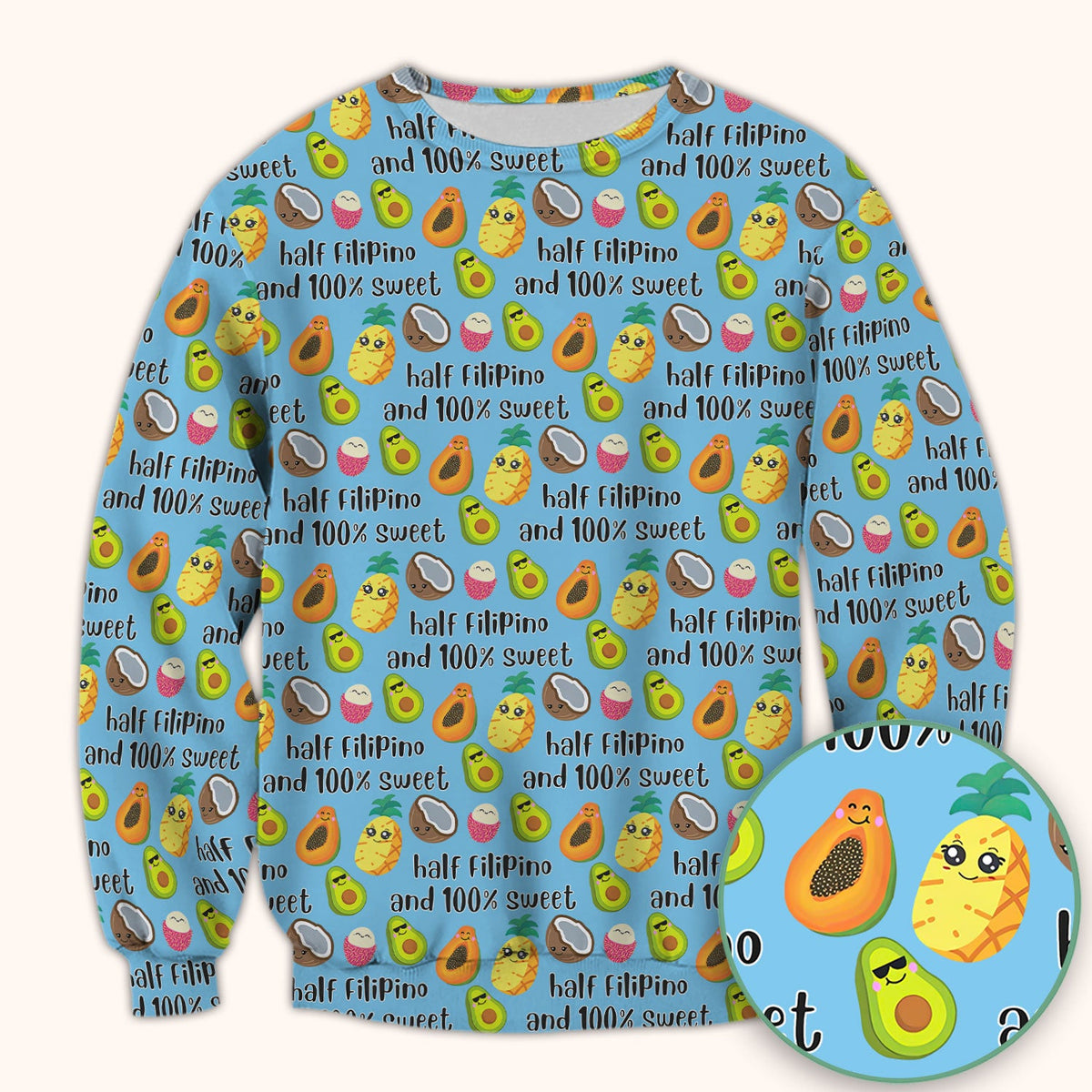 Avocado Fruit Filipino Quote Nurse Scrub Top