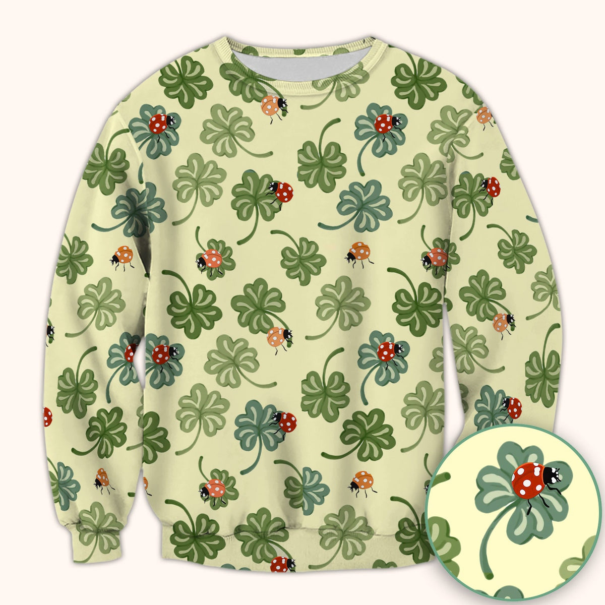 Clover And Ladybug Lucky Garden Nurse Scrub Top
