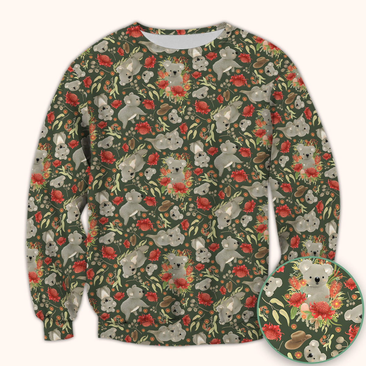 Koala Wildflower Nurse Scrub Top