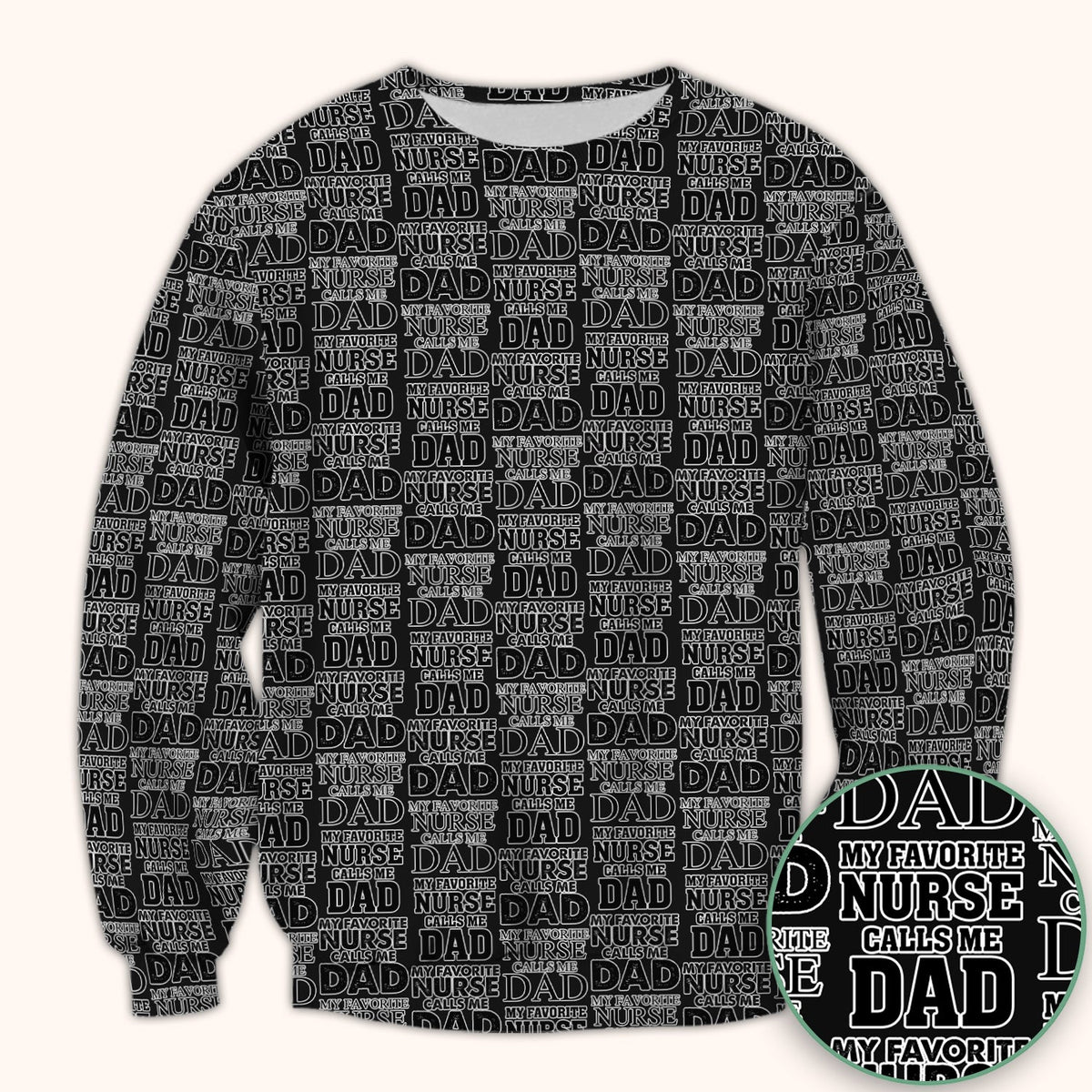 Favorite Nurse Calls Dad Scrub Top