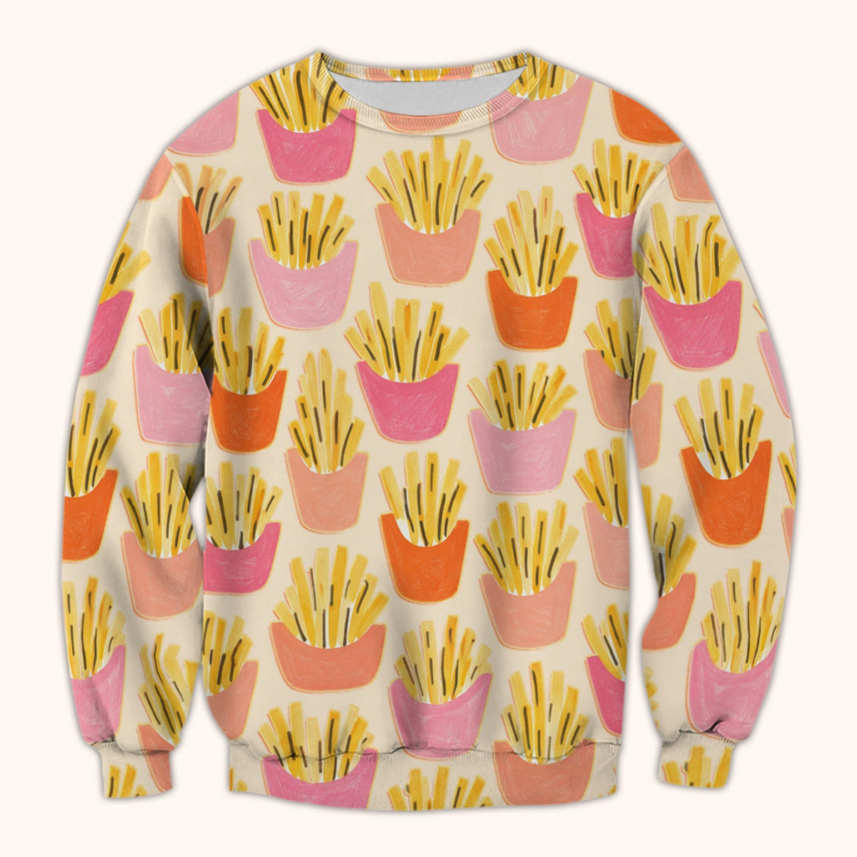 French Fries Nurse Scrub Top