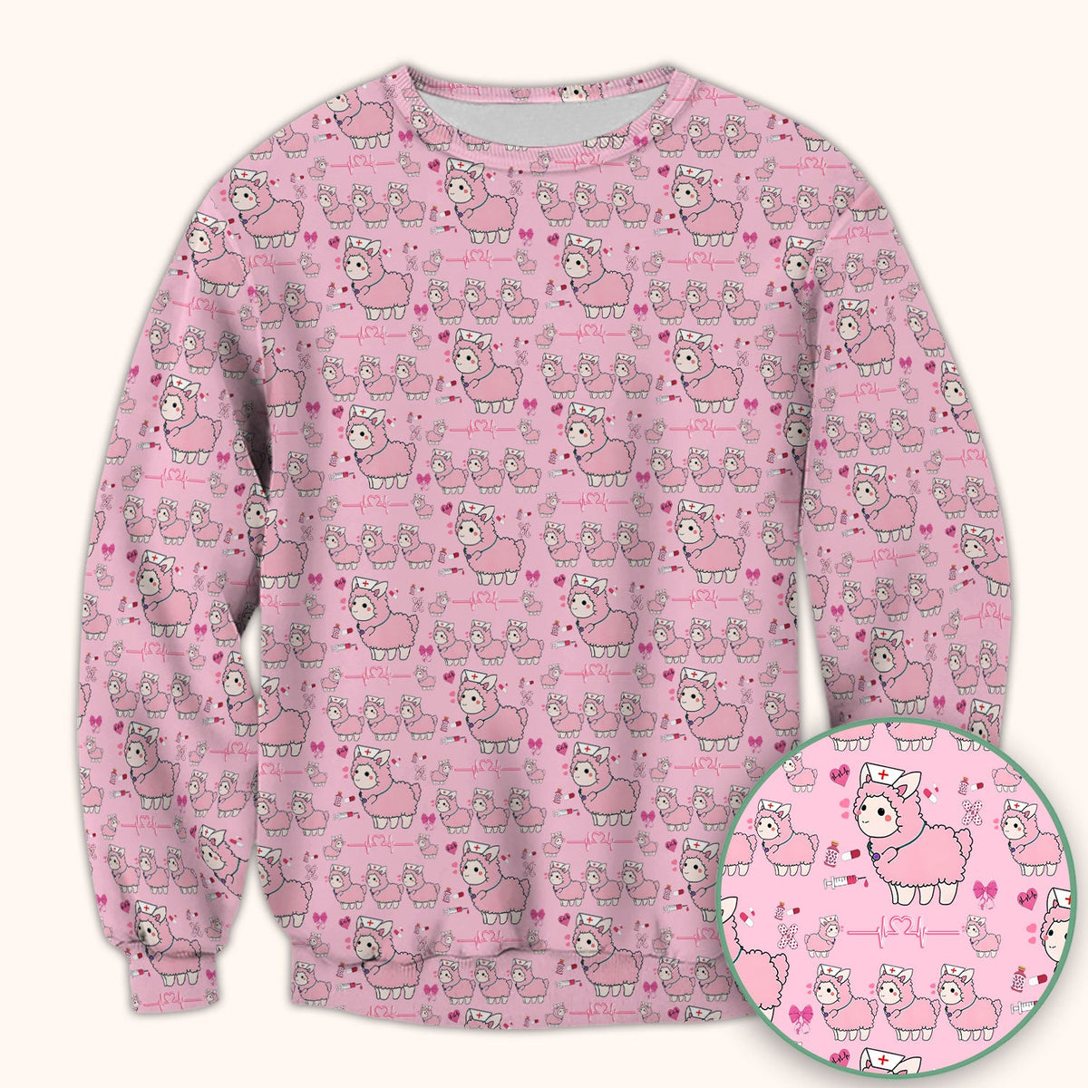 Llama Ain't Got Time For Your Drama Nurse Scrub Top