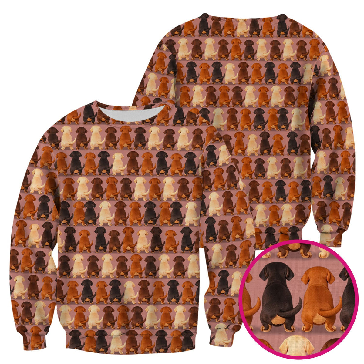 Dachshund Butt Nurse Scrub Top