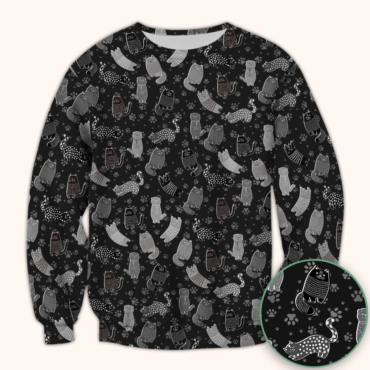 Cat Paw Print Nurse Scrub Top