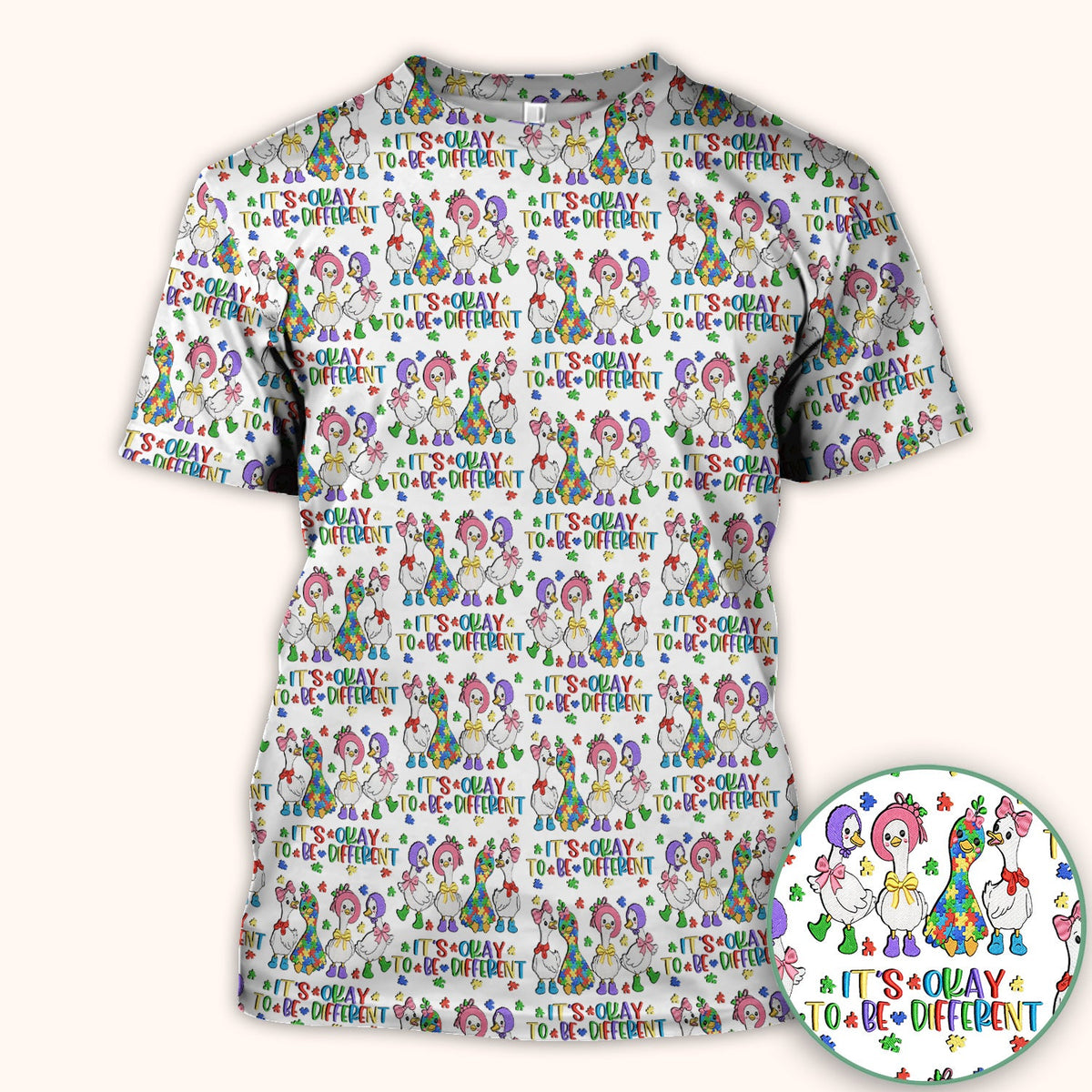 It's Okay To Be Different Duck Nurse Scrub Top
