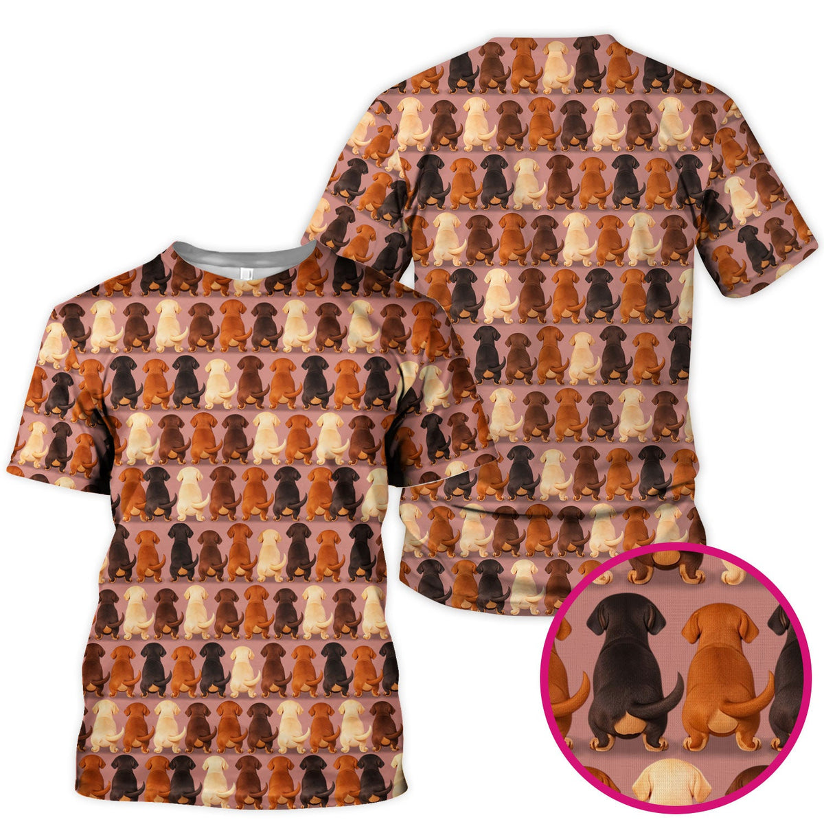 Dachshund Butt Nurse Scrub Top