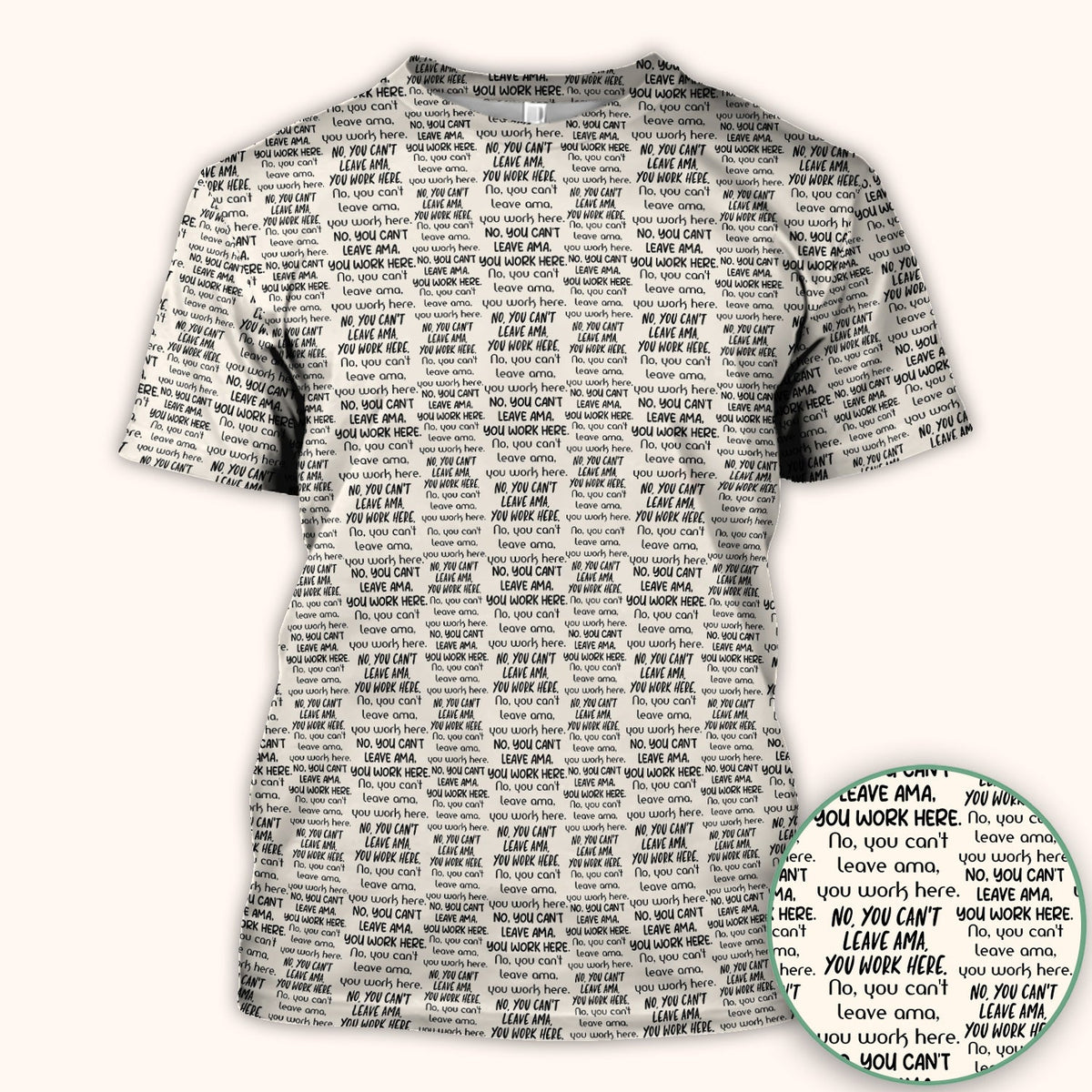 Repeating Work Quote Nurse Scrub Top