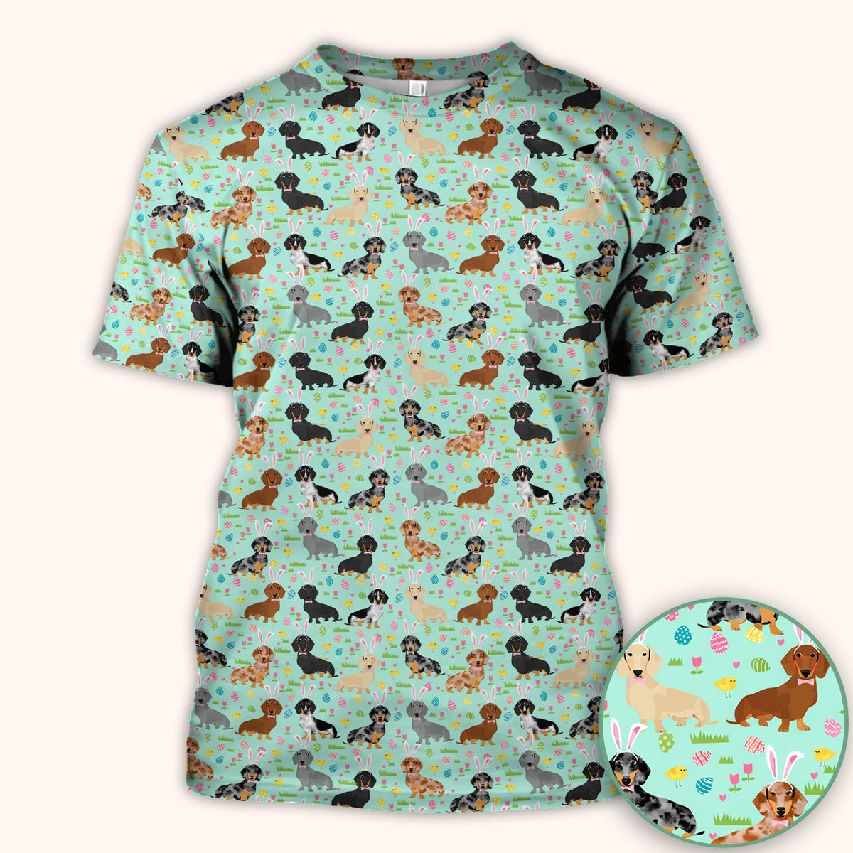 Dachshund Dog Nurse Scrub Top - Easter Gift
