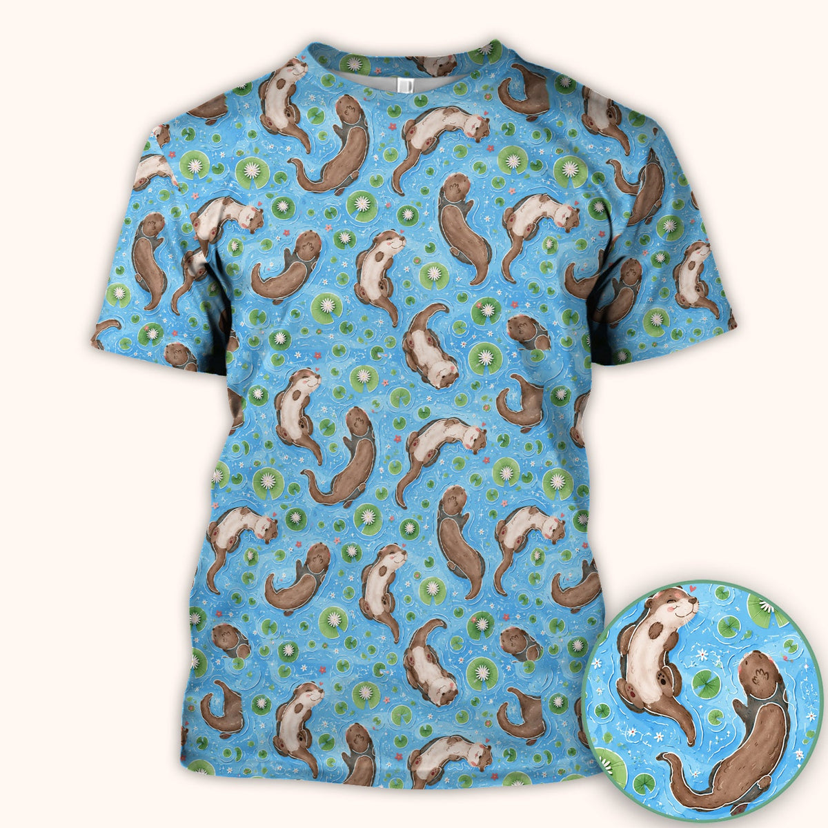 Otter Lily Pond Nurse Scrub Top