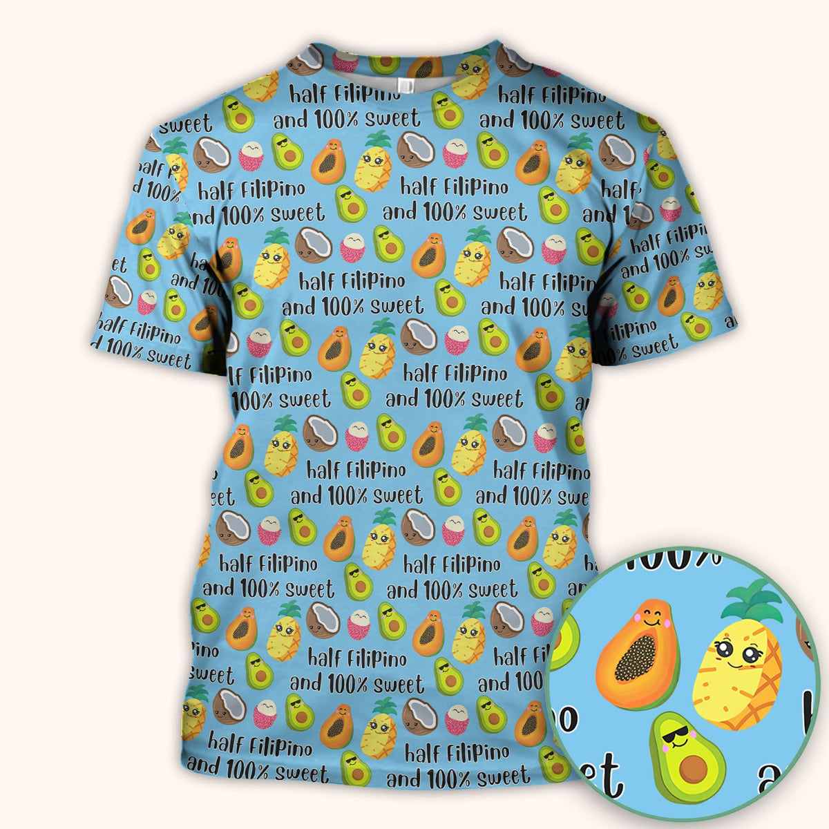 Avocado Fruit Filipino Quote Nurse Scrub Top