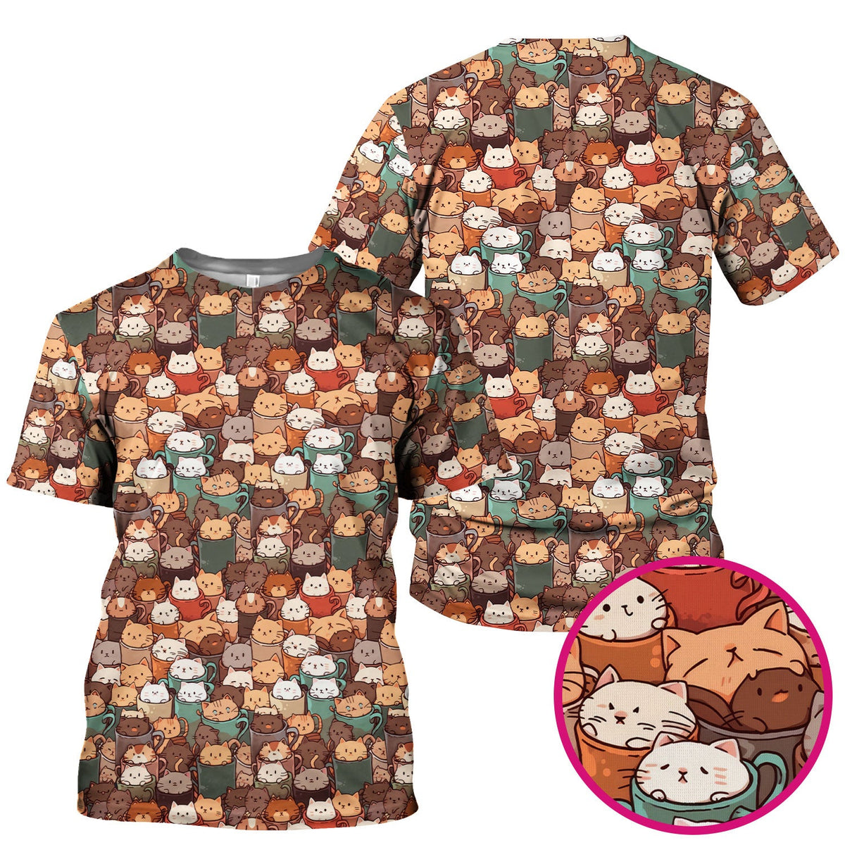 Kittens in Mug Nurse Scrub Top