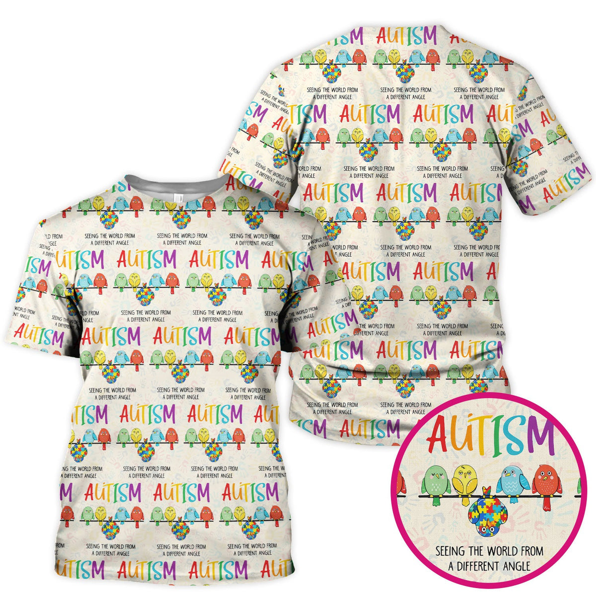 Autism Seeing The World From A Different Angle Nurse Scrub Top