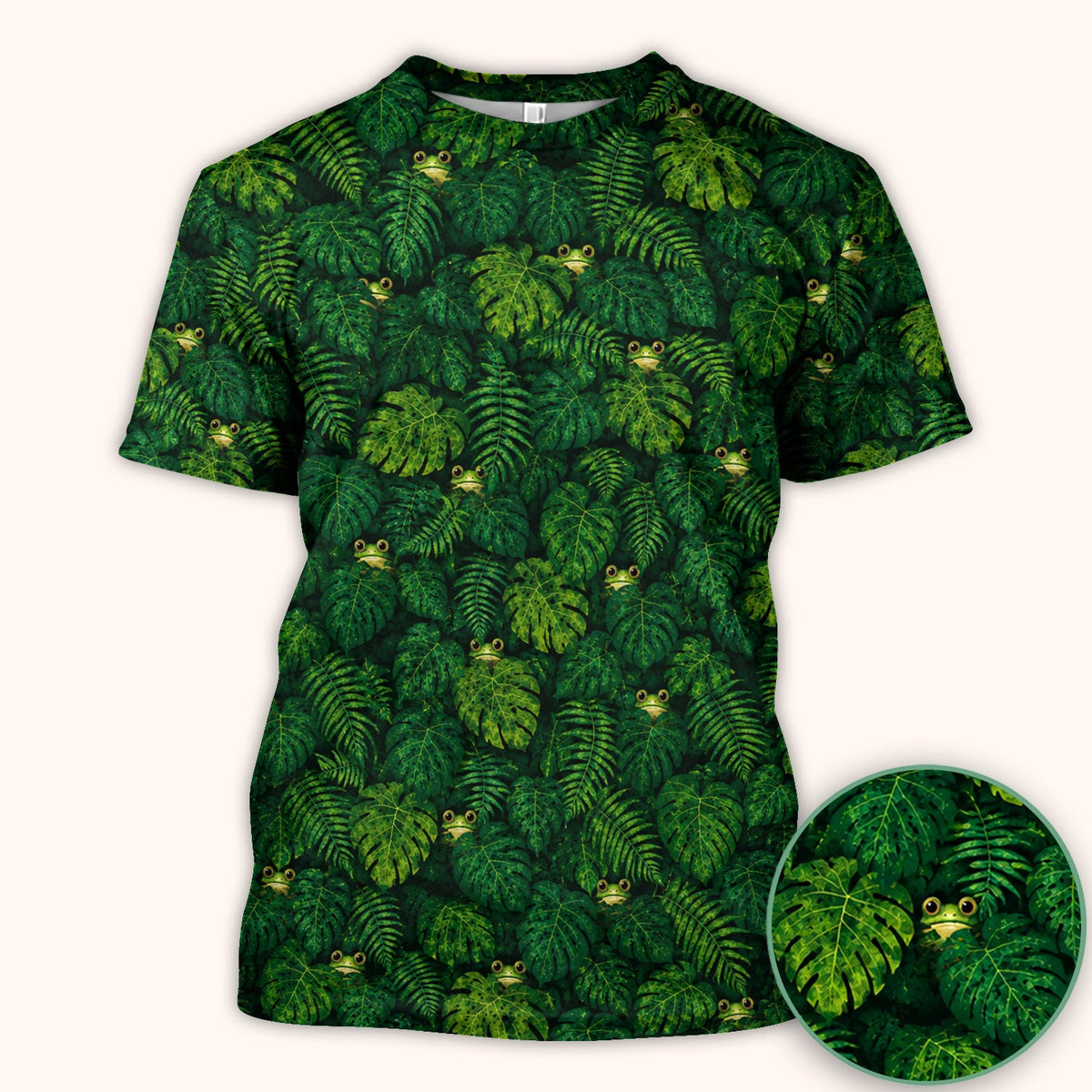 Hidden Frog Jungle Nurse Scrub Top