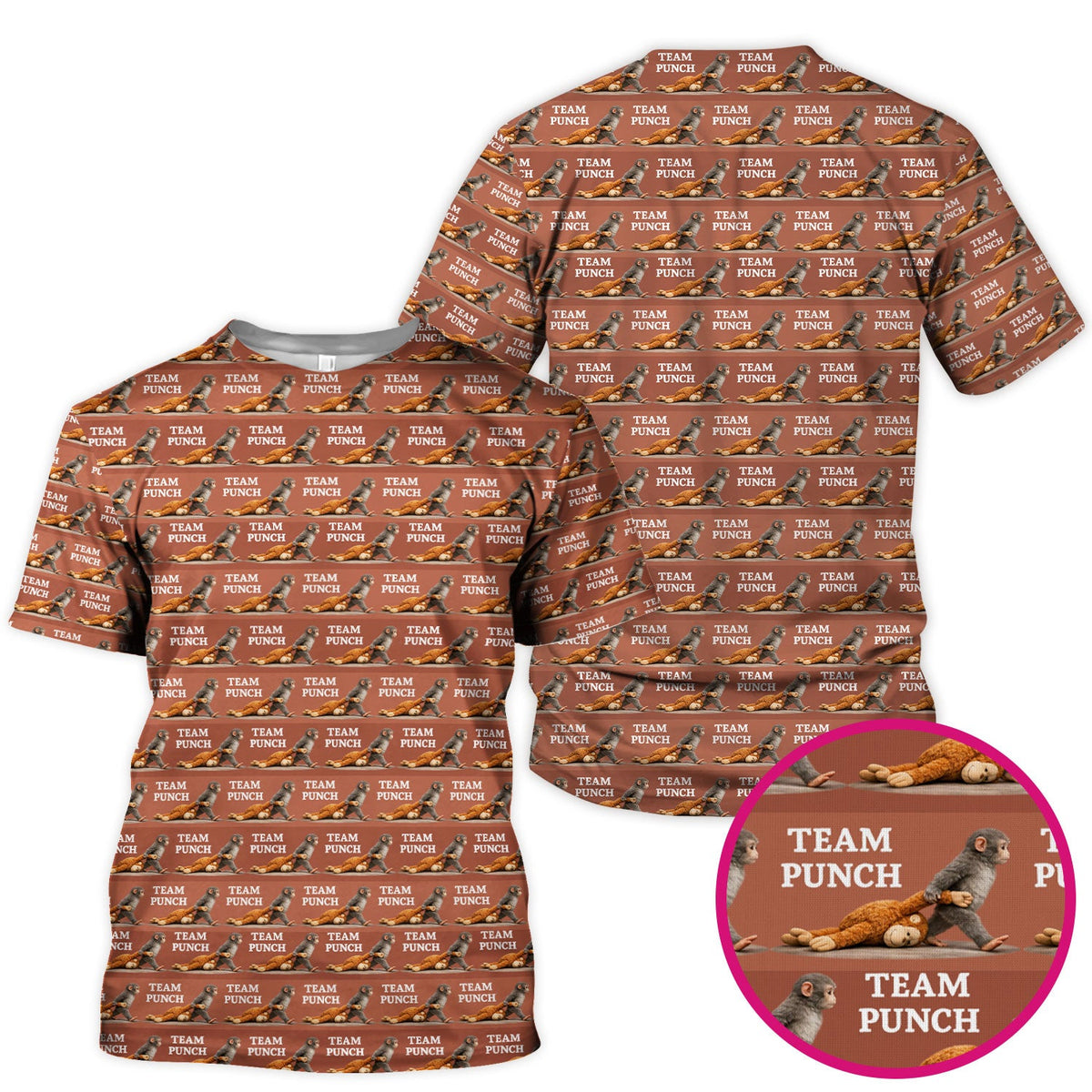 Team Punch Playful Monkey Nurse Scrub Top