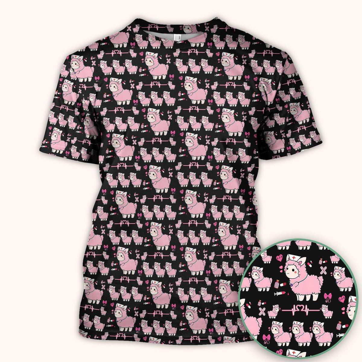 Llama Ain't Got Time For Your Drama Nurse Scrub Top
