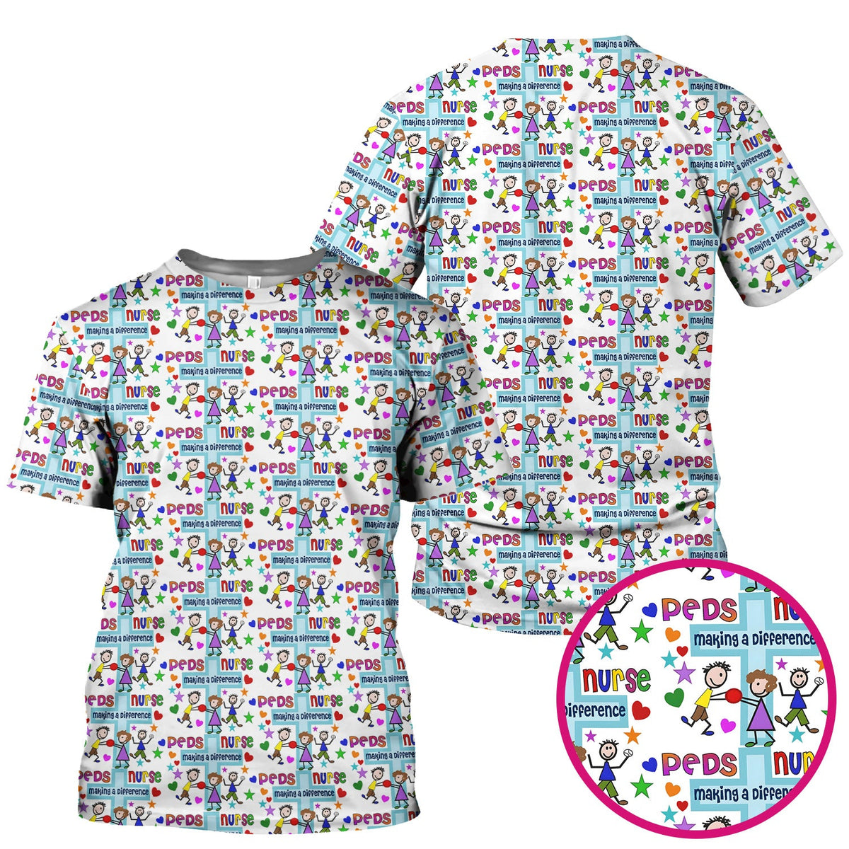 Peds Making A Difference Nurse Scrub Top
