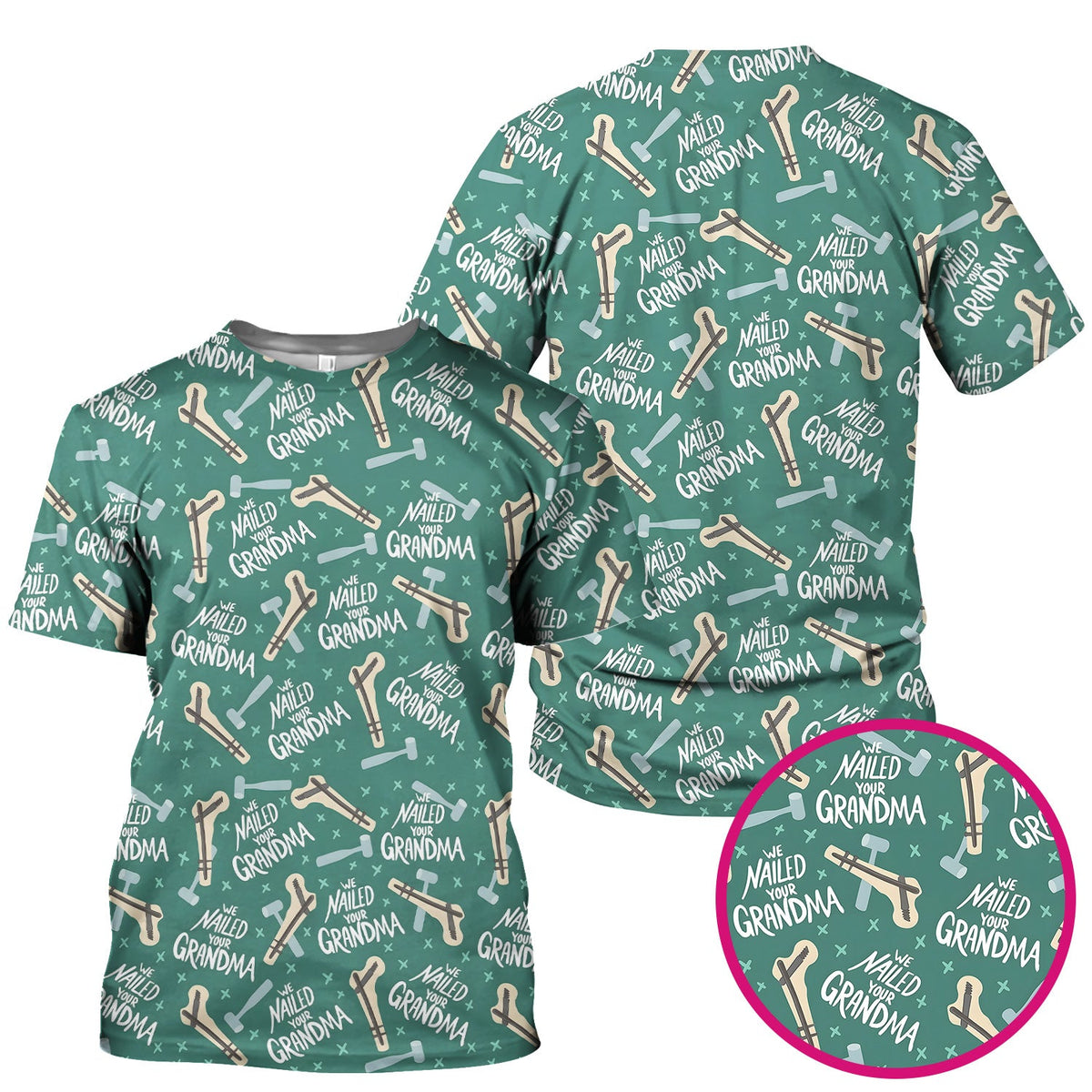 Bone Hammer Nailed Your Grandma Nurse Scrub Top