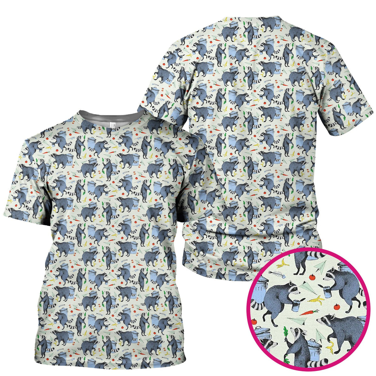 Raccoon Trash Nurse Scrub Top