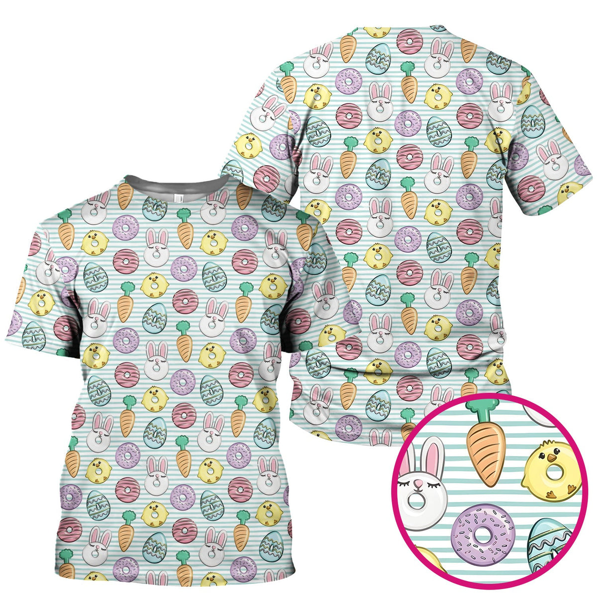 Chick Bunny Nurse Scrub Top - Easter Gift