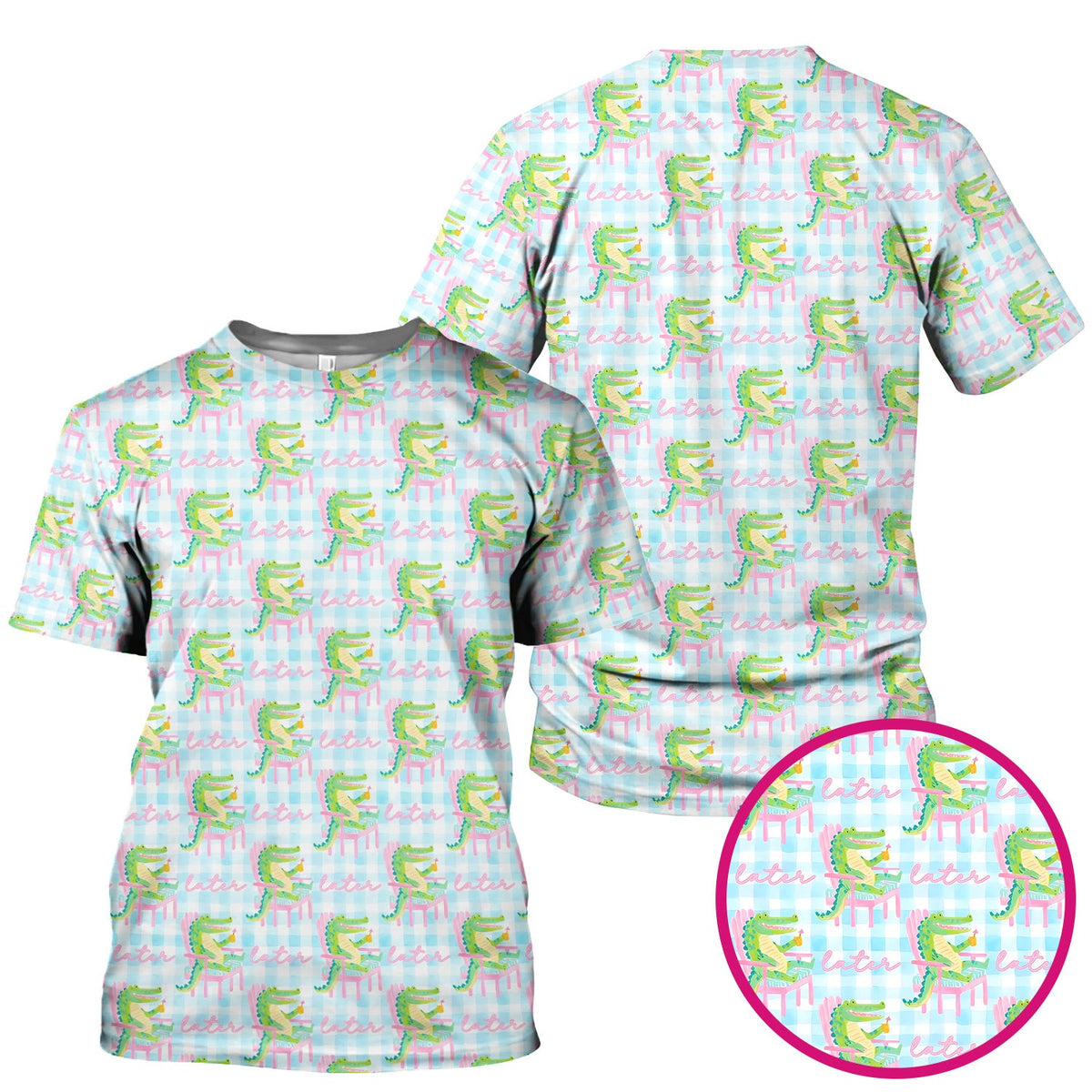 Lazy Crocodile Later Nurse Scrub Top