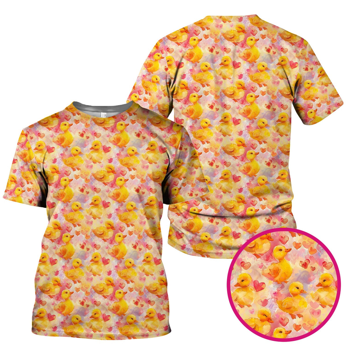 Duck Heart Watercolor Nurse Scrub Top
