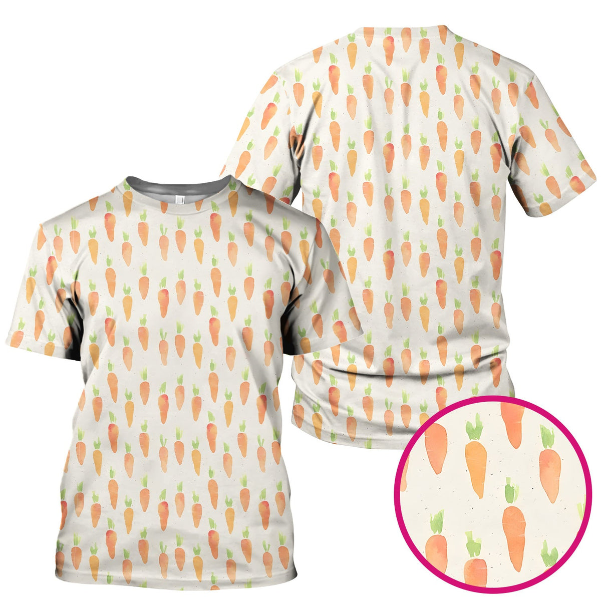Simple Carrot Nurse Scrub Top