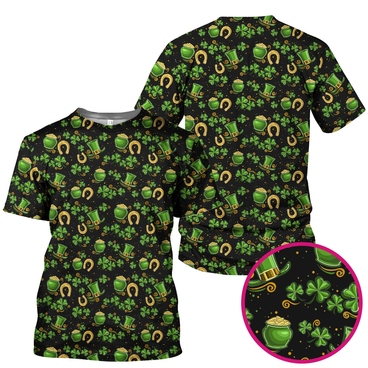 St Patrick Shamrock Nurse Scrub Top