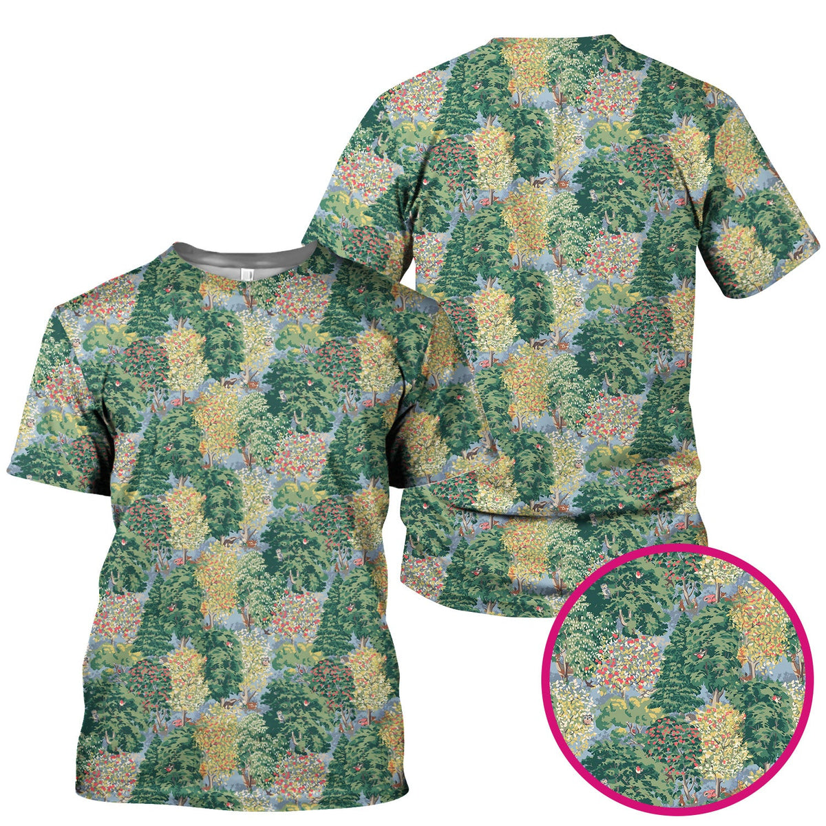 Forest Landscape Nurse Scrub Top
